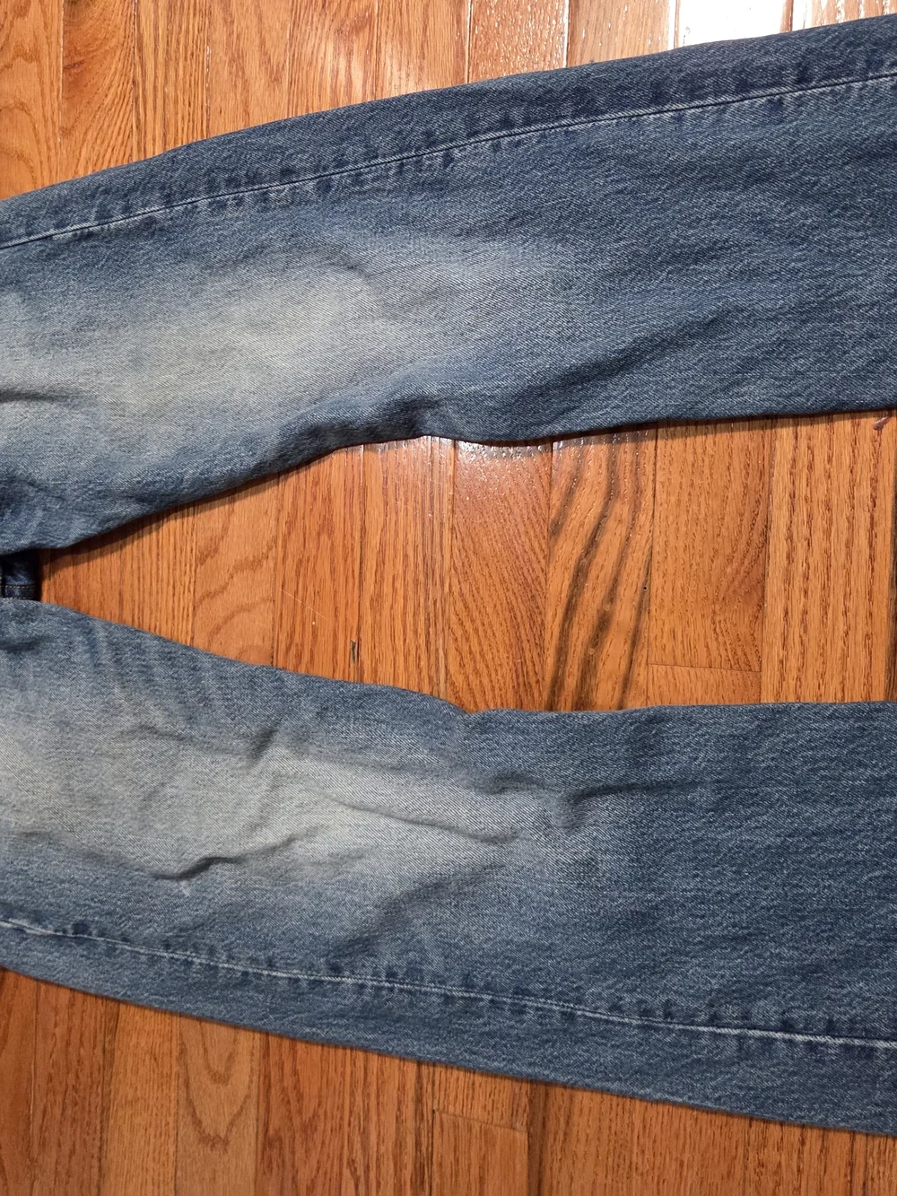 Levi's Men's Medium Blue Straight Baggy Button-Fly Jeans